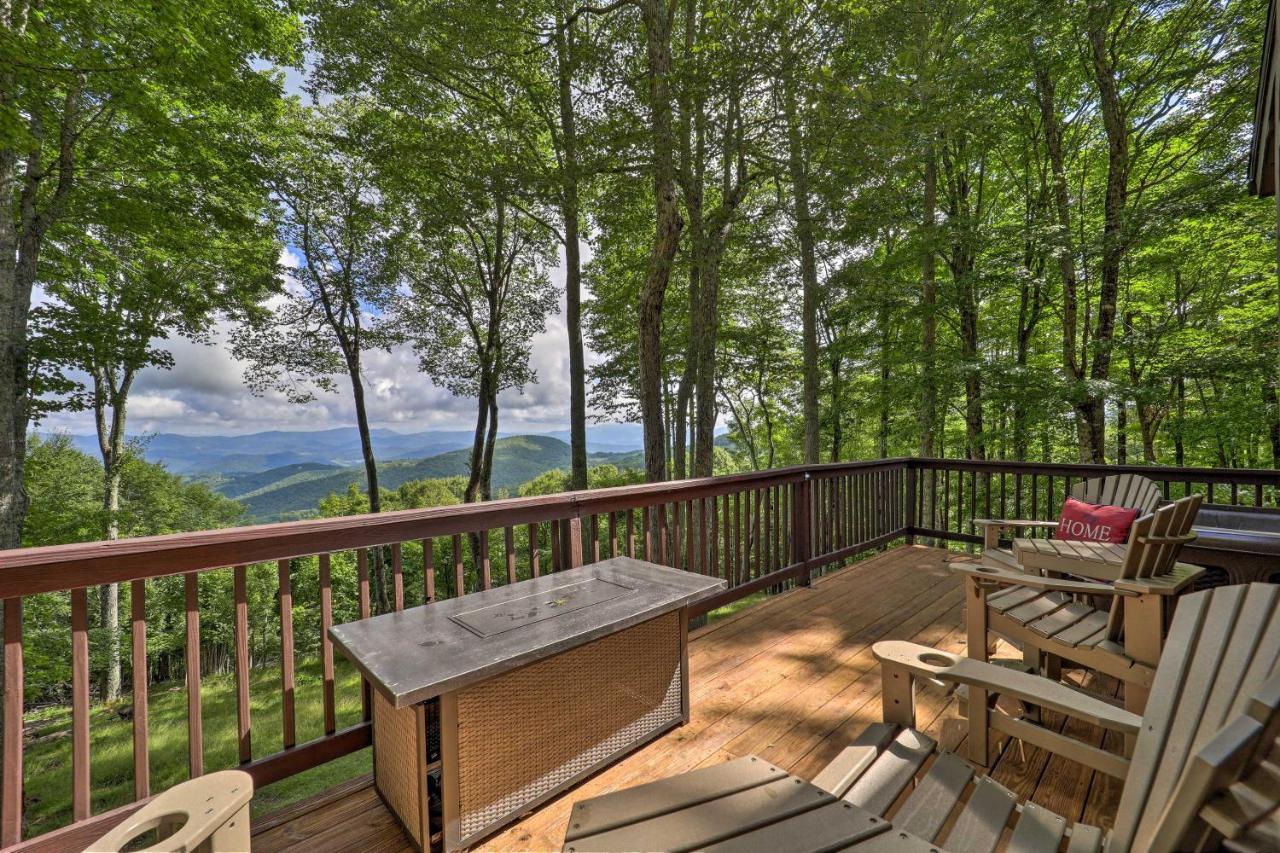 Beech Mountain Cabin Retreat With Hot Tub And Views! Eksteriør billede